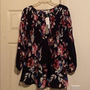 Spense Silena Scoop Neck Babydoll Blouse